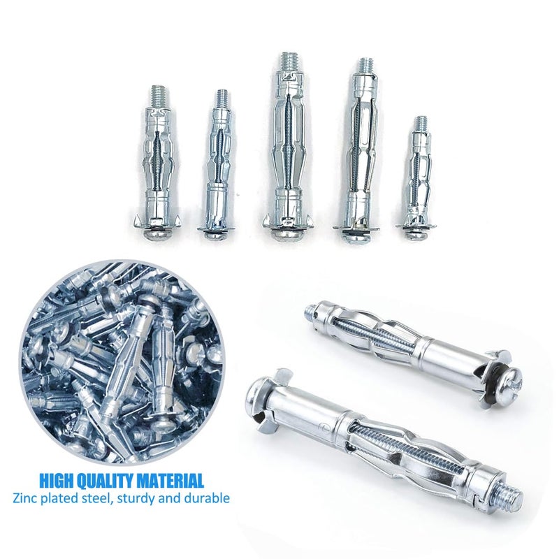 ISPINNER Wall Anchor Setting Tool with 18pcs Molly Bolt Hollow Drive Wall Anchor Screws Assortment Kit, Heavy Duty Anchor Gun for Cavity Anchor Plasterboard Fixing - Image 5